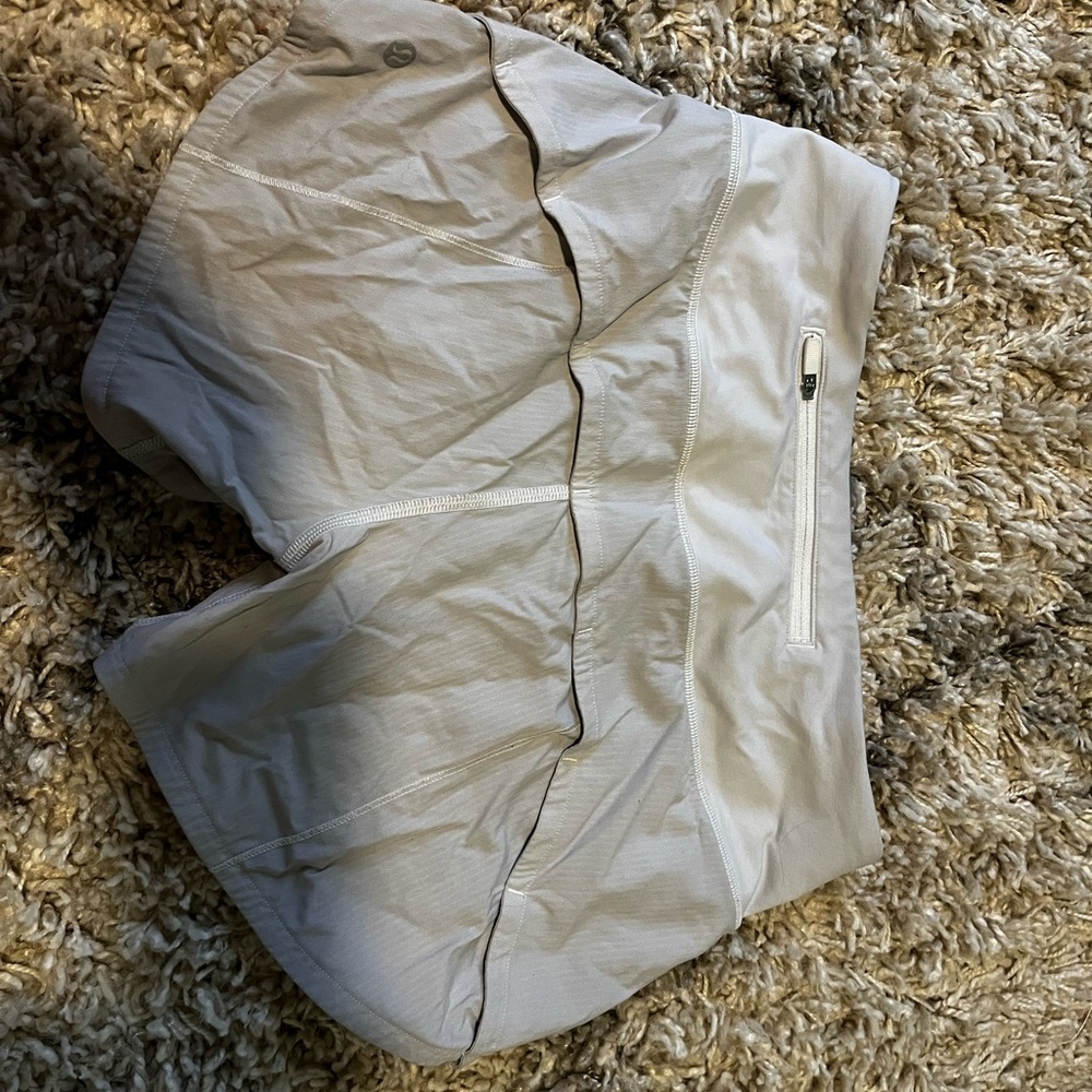 White/grey lulu lemon shorts!!